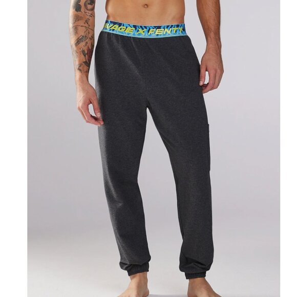 Savage X Fenty Speed Racer Terry Lounge/Sleep Pants | Men’s Large Cargo Pocket - Picture 1 of 7